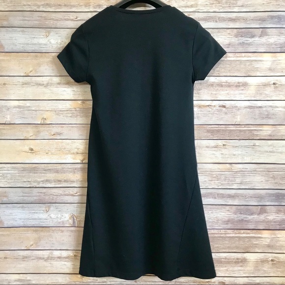 Zara Trafaluc Black Flare T-Shirt Dress - Picture 3 of 4